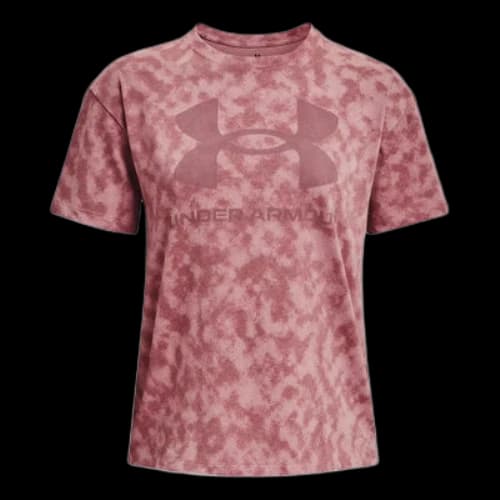 Under Armour Big Logo Heavyweight T-shirt 'Pink' (Women's)