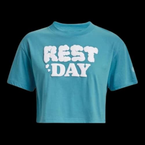 Under Armour Rest Day Crop T-shirt 'Teal' (Women's)