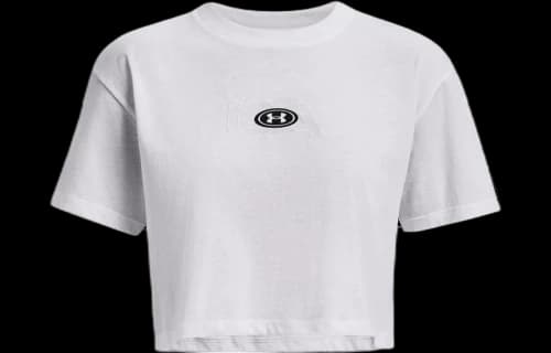 Under Armour Branded Logo Crop T-shirt White' (Women's)