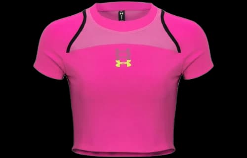Under Armour Run Anywhere Crop T-shirt 'Neon Pink' (Women's)