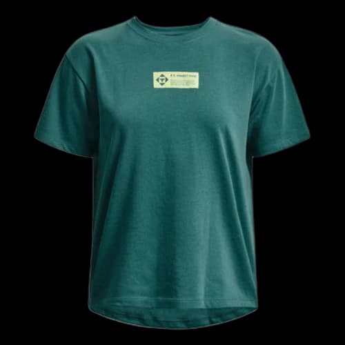 Under Armour Project Rock Globe T-shirt 'Coastal Teal' (Women's)
