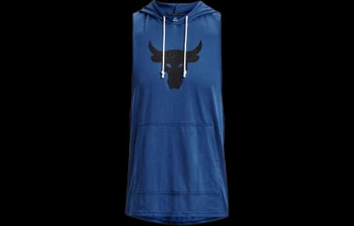 Under Armour Project Rock BSR Bull Sleeveless Hoodie 'Blue Black'