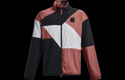 Under Armour Curry Woven Raincoat Jacket 'Red Black White'