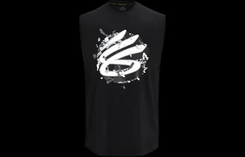Under Armour Curry Sleeveless Tank 'Black White'