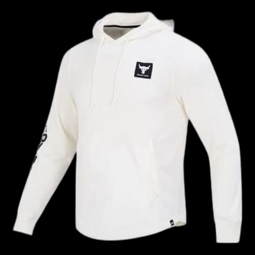 Under Armour Project Rock Terry Hoodie 'Ivory Black'