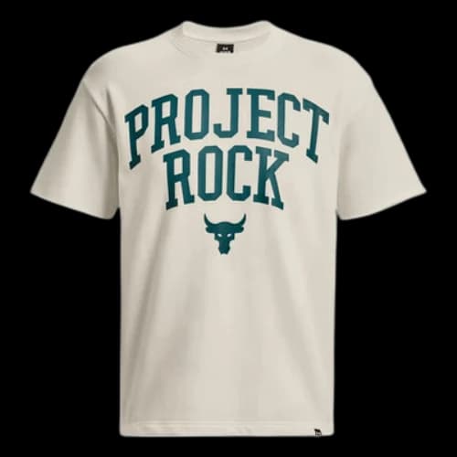 Under Armour Project Rock Heavyweight Terry Short Sleeve T-shirt 'Beige Teal'