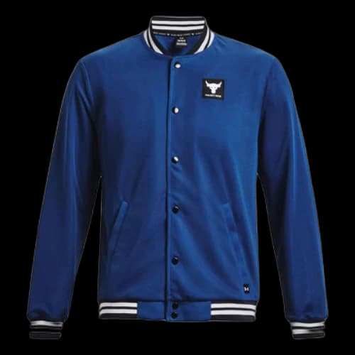 Under Armour Project Rock Mens Varsity Jacket 'College Blue'