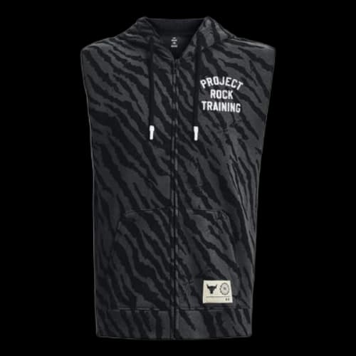 Under Armour Project Rock Rival Fleece Sleeveless Full Zip Top 'Black'