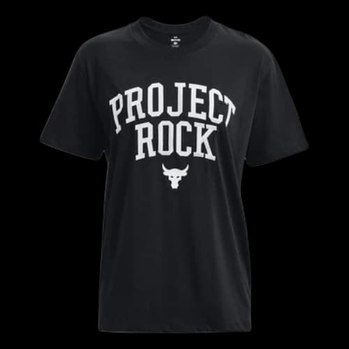 Under Armour Project Rock Heavyweight Campus T-Shirt 'Black' (Women's)