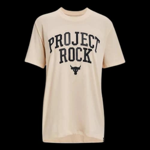 Under Armour Project Rock Heavyweight Campus T-Shirt 'Peach Puff' (Women's)