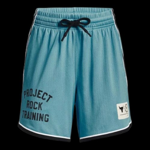 Under Armour Project Rock Penny Mesh Shorts 'Glacier Blue' (Women's)