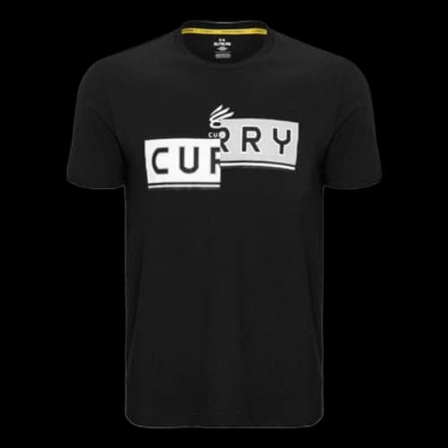 Under Armour Curry Logo T-shirt 'Black White'