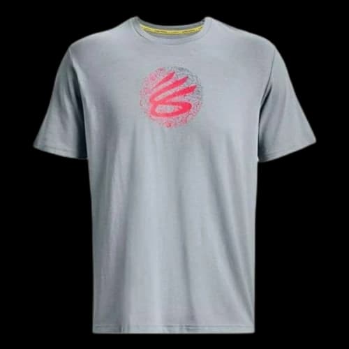 Under Armour Curry Mothers Day Logo T-shirt 'Grey Pink'