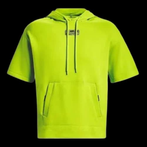 Under Armour Summit Knit Short Sleeve Hoodie 'Neon Green'