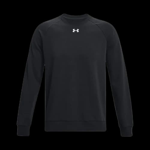 Under Armour Rival Solid Color Fleece Lined Thermal Crew Neck Training Sports Sweatshirt Men's Black
