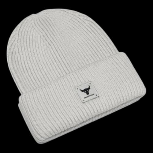 Under Armour Project Rock Beanie Hat 'White Navy'