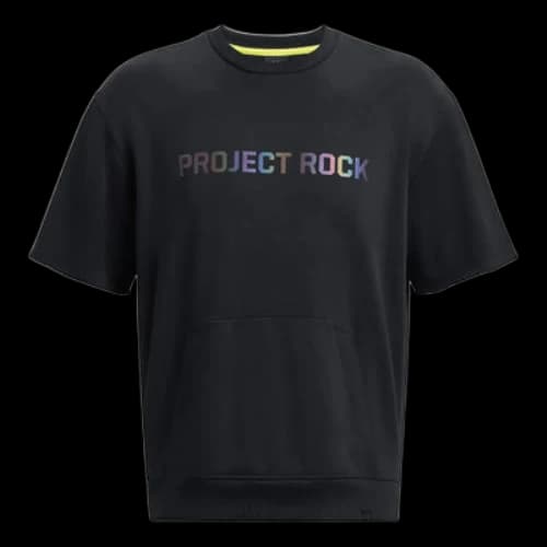 Under Armour Project Rock Heavyweight Terry Crew Top 'Black'