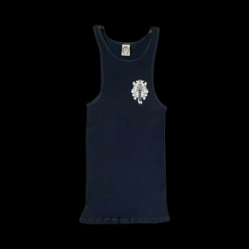 Chrome Hearts Ribbed Horseshoe Tank Top 'Blue'