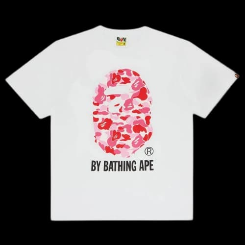 BAPE ABC By Bathing Tee 'White/Pink'
