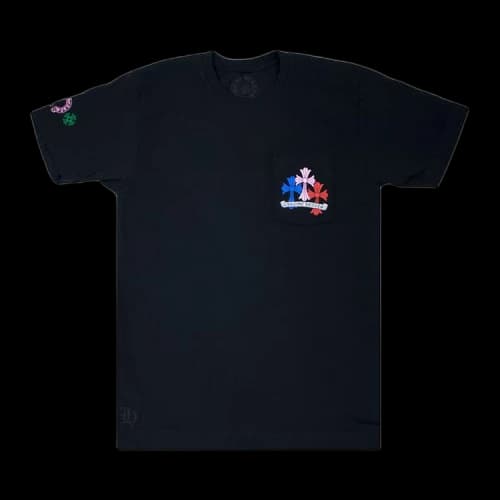 Chrome Hearts Cross Cemetery Tee 'Black/Multicolor'