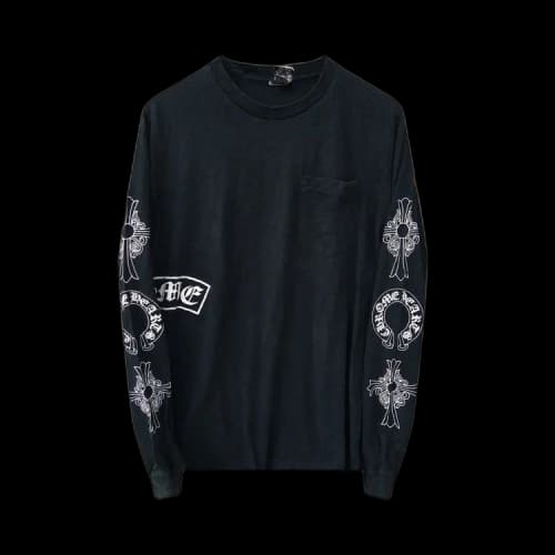 Chrome Hearts Cross Sleeve Long-Sleeve Pocket T-Shirt 'Black'