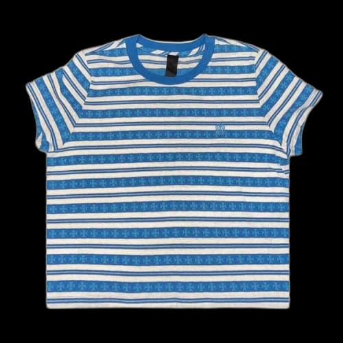 Chrome Hearts Stripe Logo Tee 'Blue'