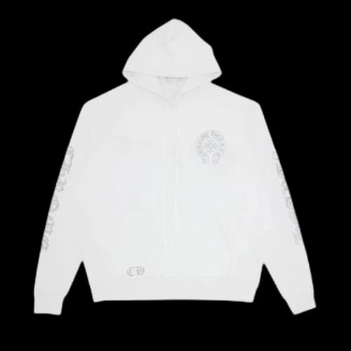 Chrome Hearts Miami Exclusive Chrome Hoodie 'White/Grey'