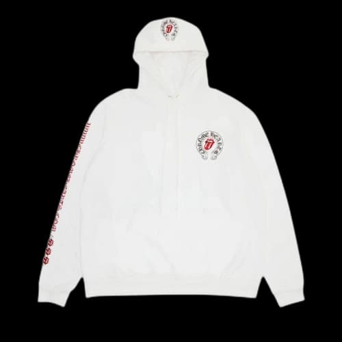 Chrome Hearts x Rolling Stone Lips Online Exclusive Hoodie 'White'