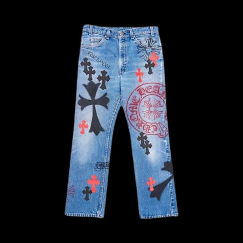 Chrome Hearts x Levi's Vintage Stencil Cross Patch Denim 'Blue'