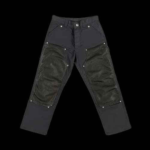 Chrome Hearts Leather Knee Carpenter Pants 'Black'