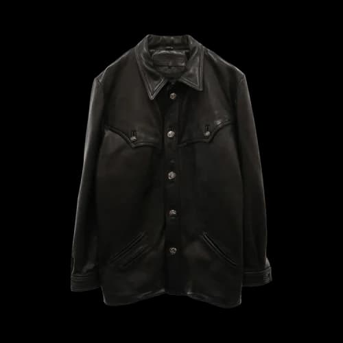Chrome Hearts Leather Hunting Jacket 'Black'