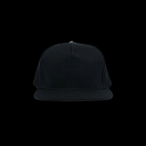 Chrome Hearts Cross Waxed Denim Snapback 'Black'
