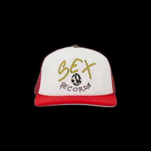Chrome Hearts Sex Records Trucker Hat 'White/Red'