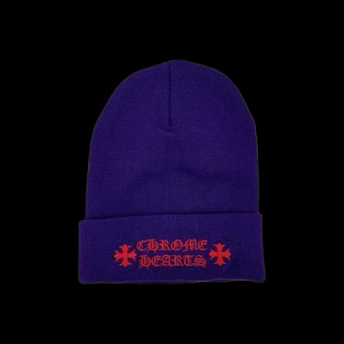 Chrome Hearts Script Beanie 'Purple/Red'