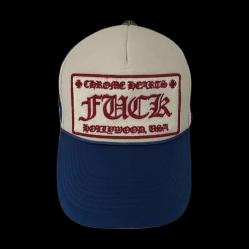 Chrome Hearts Fuck Hollywood Trucker Hat 'Blue/White/Red'