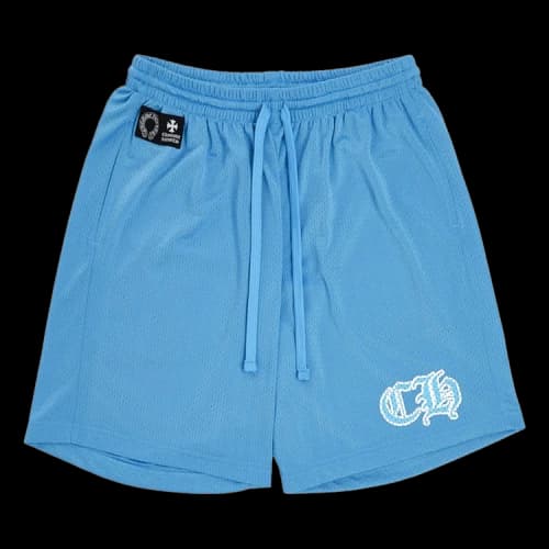Chrome Hearts Mesh Varsity Shorts 'Blue'