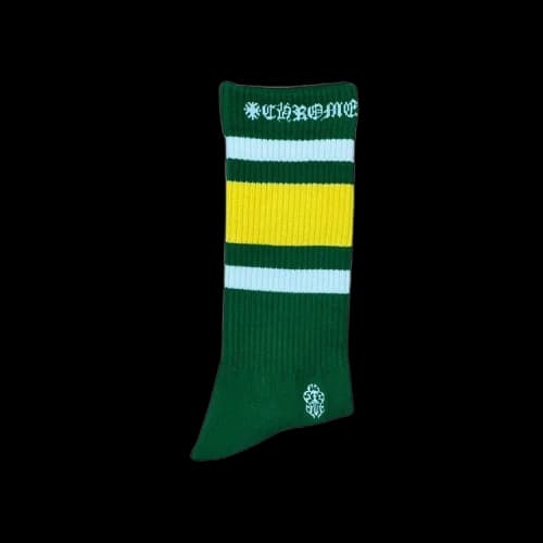 Chrome Hearts Striped Sock 'Yellow/Green'