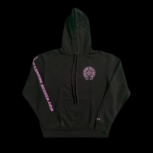 Chrome Hearts Horse Shoe Hoodie (Web Exclusive) 'Black/Pink'