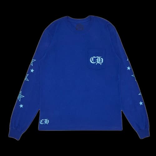 Chrome Hearts Star Long-Sleeve Shirt 'Blue'