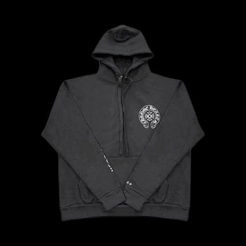 Chrome Hearts Silver Glitter Hoodie 'Black'