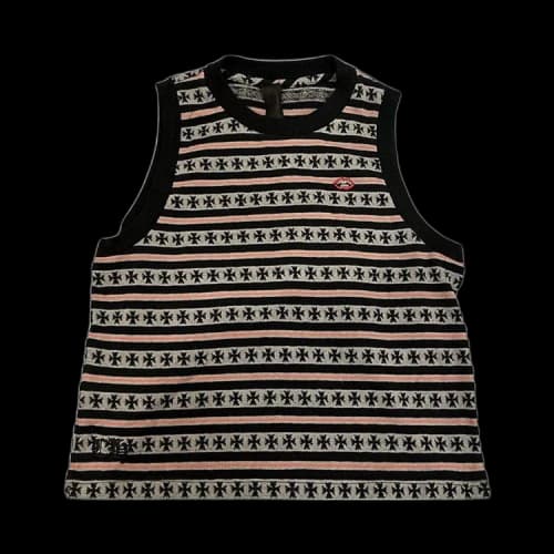 Chrome Hearts Matty Boy Chomper Stripe Tank Top 'Black/Multicolor'