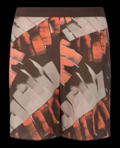 Ferragamo Palm Print Bermuda Shorts Bone