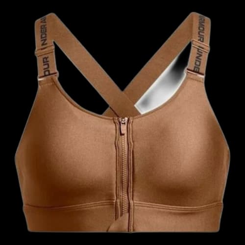 Under Armour Infinity 2.0 High Zip Sports Bra 'Brown' (Women's)