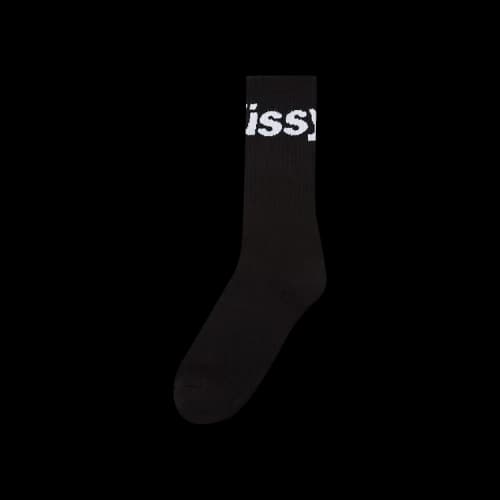 Stussy Jacquard Logo Socks 'Black'
