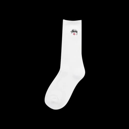 Stussy Basic Logo Crew Socks 'White'