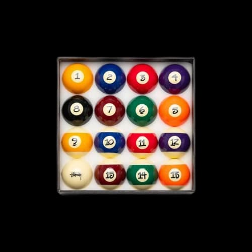 Stussy Billiard Pool Ball Set Multi