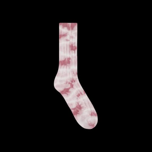 Stussy Dyed Ribbed Crew Socks Berry