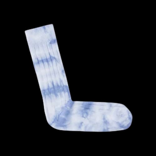 Stussy Dyed Ribbed Crew Socks 'Blue'