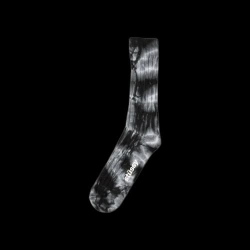 Stussy Dyed Ribbed Crew Socks 'Grey'