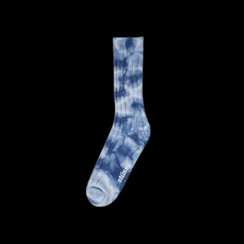 Stussy Dyed Ribbed Crew Socks 'Indigo'